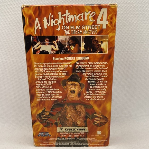 A Nightmare On Elm Street 4 The Dream Master VHS Horror Movie Original 1988 - Picture 3 of 9